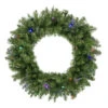 Pre-Lit Rockwood Pine Artificial Christmas Wreath, 24-Inch, Multi LED Lights -Optimal Christmas Shop northlight sm93006 1update 66715.1667570119