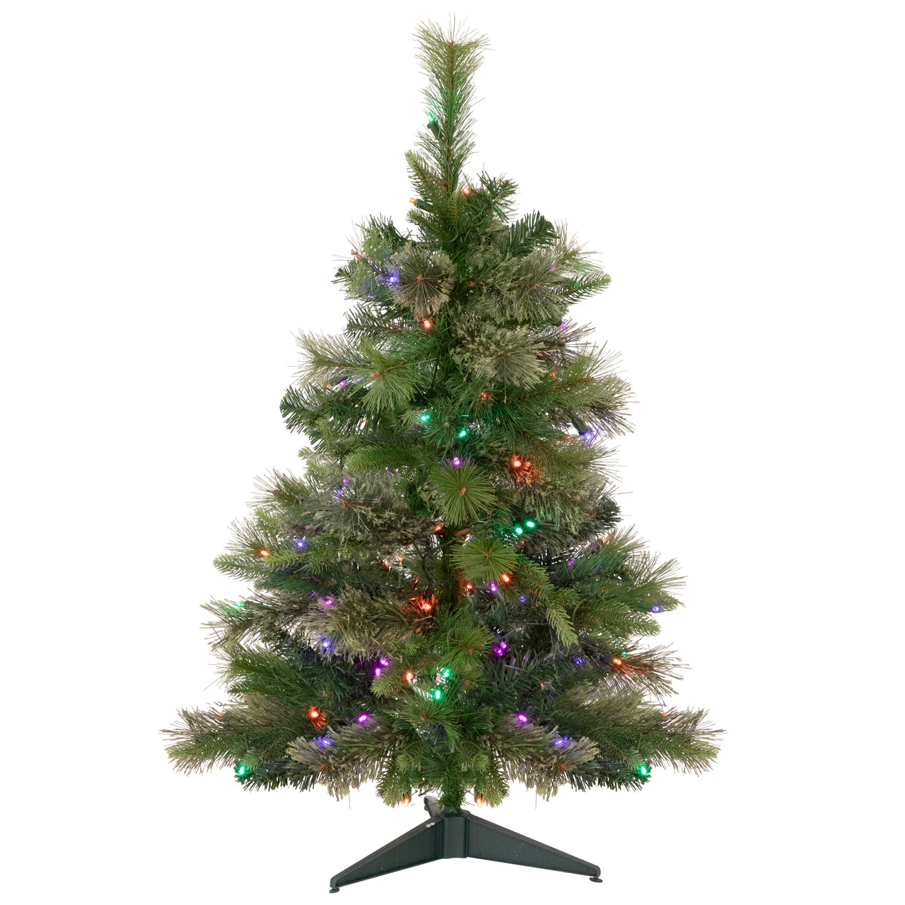 3' Pre-Lit Kingston Cashmere Pine Full Artificial Christmas Tree, Multi LED Lights 3 3' Pre-Lit Kingston Cashmere Pine Full Artificial Christmas Tree, Multi LED Lights