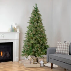 6.5' Pre-Lit Kingston Cashmere Pine Artificial Christmas Tree, Clear Lights -Optimal Christmas Shop northlight sm93050 style 16306.1667530122