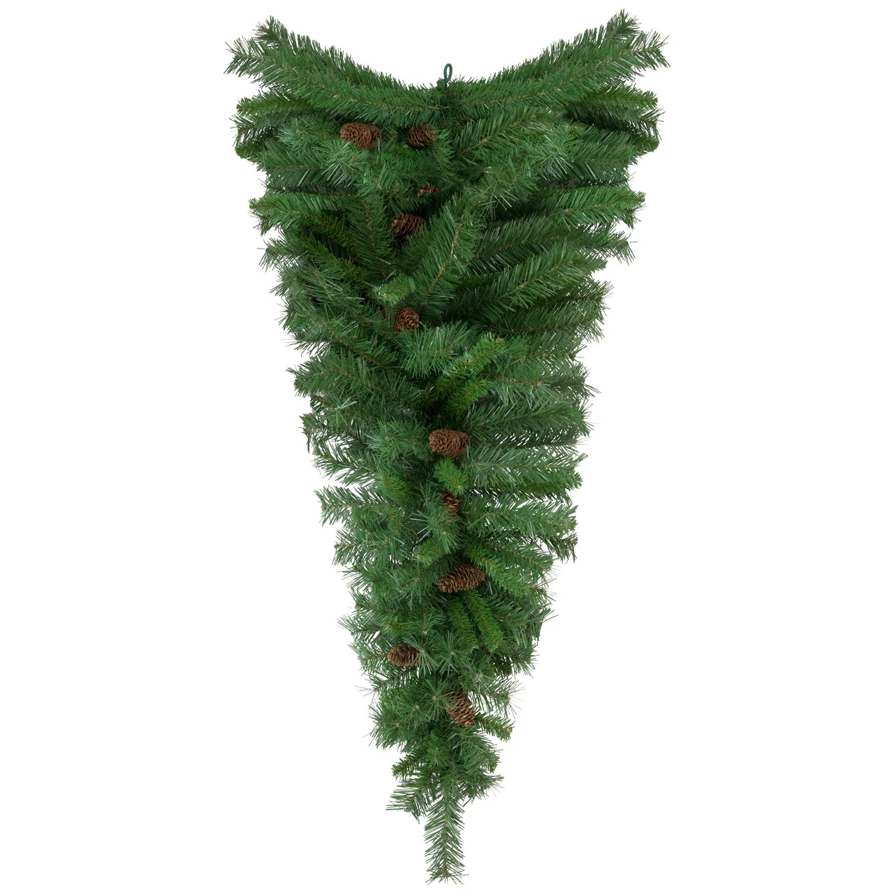 42" Black River Pine Artificial Christmas Teardrop Swag With Pine Cones, Unlit 3 42" Black River Pine Artificial Christmas Teardrop Swag With Pine Cones, Unlit