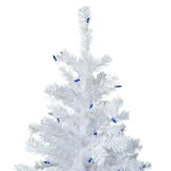 6.5' Pre-Lit Woodbury White Pine Pencil Artificial Christmas Tree, Blue Lights -Optimal Christmas Shop northlight sm93086 2 23478.1667530174