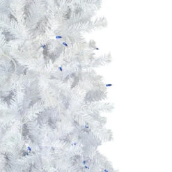 6.5' Pre-Lit Woodbury White Pine Pencil Artificial Christmas Tree, Blue Lights -Optimal Christmas Shop northlight sm93086 3 91843.1667530175