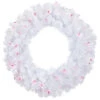 Pre-Lit Woodbury White Pine Artificial Christmas Wreath, 24-Inch, Pink Lights -Optimal Christmas Shop northlight sm93091 1 67422.1671630160