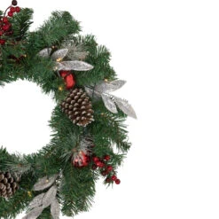 24" Pre-Lit Decorated Frosted Pine Cone And Berries Artificial Christmas Wreath 9 24" Pre-Lit Decorated Frosted Pine Cone And Berries Artificial Christmas Wreath -Optimal Christmas Shop northlight sm93363 2 15248.1667530181
