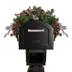 36" Pre-lit Decorated Artificial Pine Christmas Mailbox Swag -Optimal Christmas Shop northlight sm93367 2 91945.1667531239