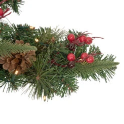 32" Pre-Lit Artificial Mixed Pine And Berries Christmas Snowflake Wreath 8 32" Pre-Lit Artificial Mixed Pine And Berries Christmas Snowflake Wreath -Optimal Christmas Shop northlight sm93372 3 54970.1667530103