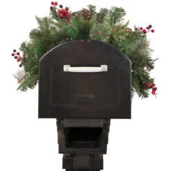 36" Pre-lit Decorated Pine Cone And Berries Artificial Christmas Mailbox Swag -Optimal Christmas Shop northlight sm93375 2 81473.1667530102