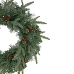 24" Pre-Lit Artificial Mixed Pine And Pine Cone Christmas Wreath -Optimal Christmas Shop northlight sm93376 2 43271.1667530105