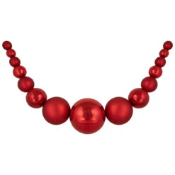 6' Red Shiny And Matte Shatterproof Ball Christmas Swag