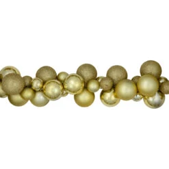 6' Shatterproof Ball Vegas Gold 3-Finish Christmas Garland -Optimal Christmas Shop northlight sm93786 2 65786.1687801156