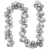 6' Silver Shatterproof Ball 3-Finish Christmas Garland