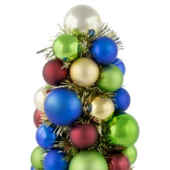 15.75" Multi-Color 3-Finish Shatterproof Ball Christmas Tree With Tinsel -Optimal Christmas Shop northlight sm93800 3 05161.1687965335