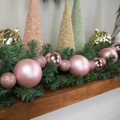 6' Pink Shatterproof Ball 3-Finish Christmas Garland -Optimal Christmas Shop northlight sm93813 styled 2 06213.1687801151