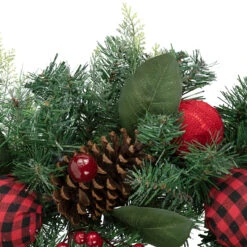 6' Green Pine Artificial Christmas Garland With Plaid Ornaments And Bows -Optimal Christmas Shop northlight sm94096 2 10171.1667530828