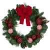 Red Bow And Mixed Foliage Artificial Christmas Wreath With Ornaments, 30-Inch 2 Red Bow And Mixed Foliage Artificial Christmas Wreath With Ornaments, 30-Inch -Optimal Christmas Shop northlight sm94106 1 40113.1667312623