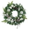 Green Pine Frosted Artificial Christmas Wreath With Laced Ornaments, 24-Inch, Unlit 2 Green Pine Frosted Artificial Christmas Wreath With Laced Ornaments, 24-Inch, Unlit -Optimal Christmas Shop northlight sm94113 1 28860.1667540259