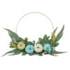 Blue Pumpkins And Foliage Thanksgiving Artificial Half Wreath, 18-Inch -Optimal Christmas Shop northlight sm94134 1 73248.1667529846