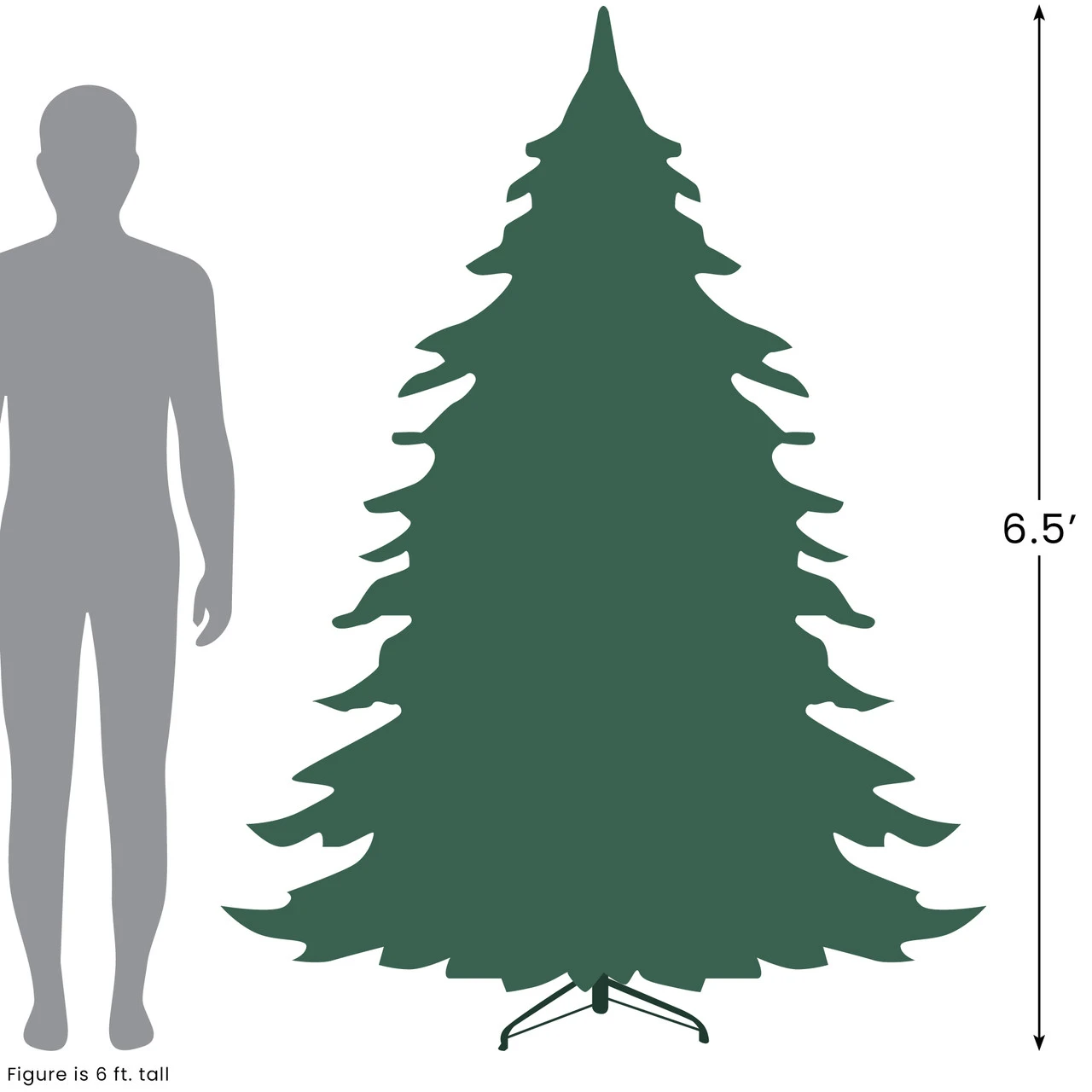 6.5' Pre-Lit Full Fairbanks Alpine Artificial Christmas Tree - Clear Lights 6 6.5' Pre-Lit Full Fairbanks Alpine Artificial Christmas Tree - Clear Lights - Image 4