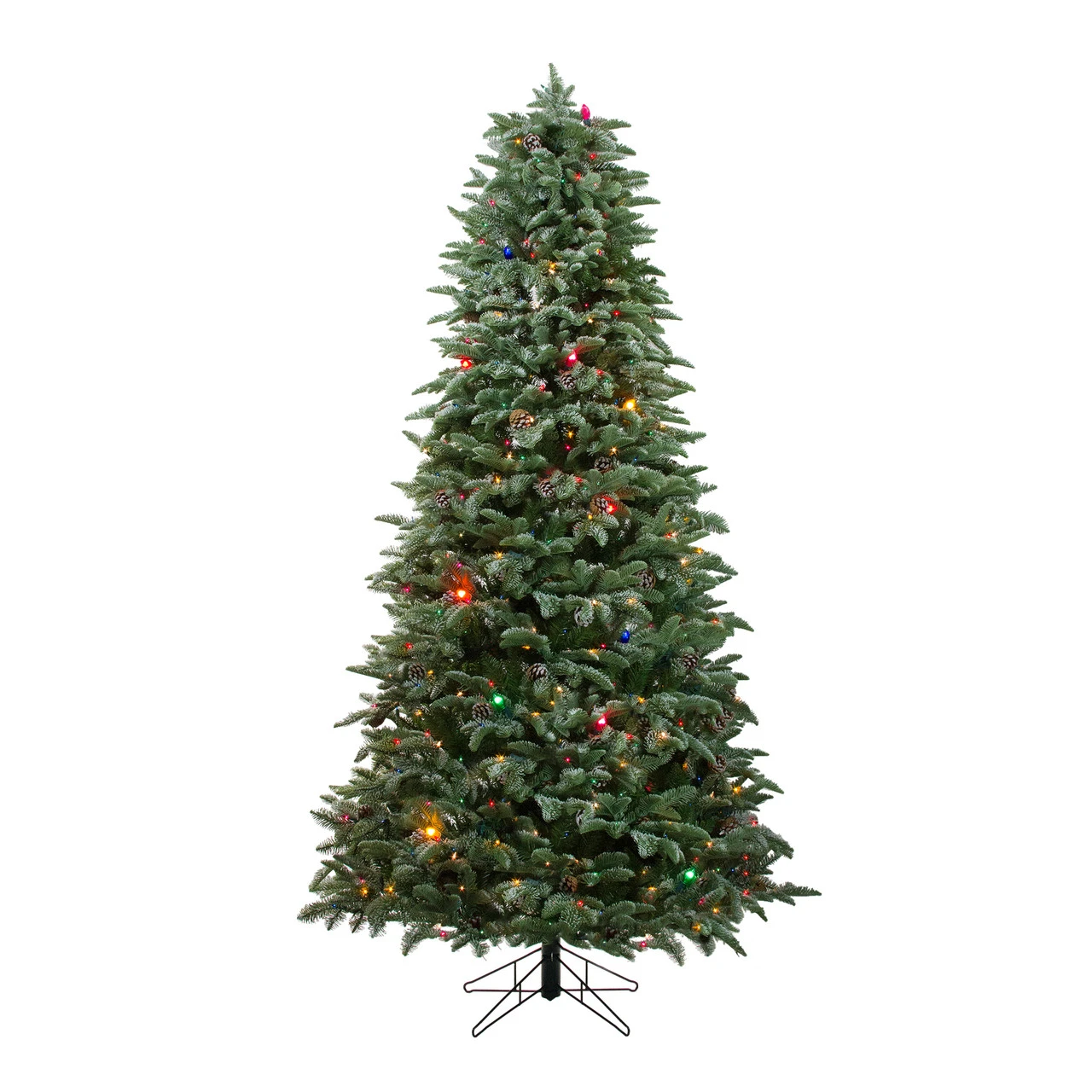 6.5' Pre-Lit Medium Frosted Dunton Spruce Artificial Christmas Tree - Multi-Color Lights 3 6.5' Pre-Lit Medium Frosted Dunton Spruce Artificial Christmas Tree - Multi-Color Lights
