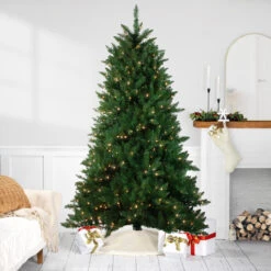 7.5' Pre-Lit Medium Montana Pine Artificial Christmas Tree - Clear Lights