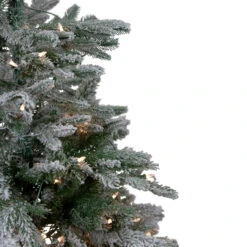 4.5' Pre-Lit Flocked Whistler Noble Fir Artificial Christmas Tree, Clear Lights -Optimal Christmas Shop northlight sp15024 1 14653.1684883545