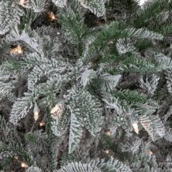 6.5' Pre-Lit Full Flocked Whistler Noble Fir Artificial Christmas Tree - Clear Lights -Optimal Christmas Shop northlight sp15025 3new 42856.1672793048