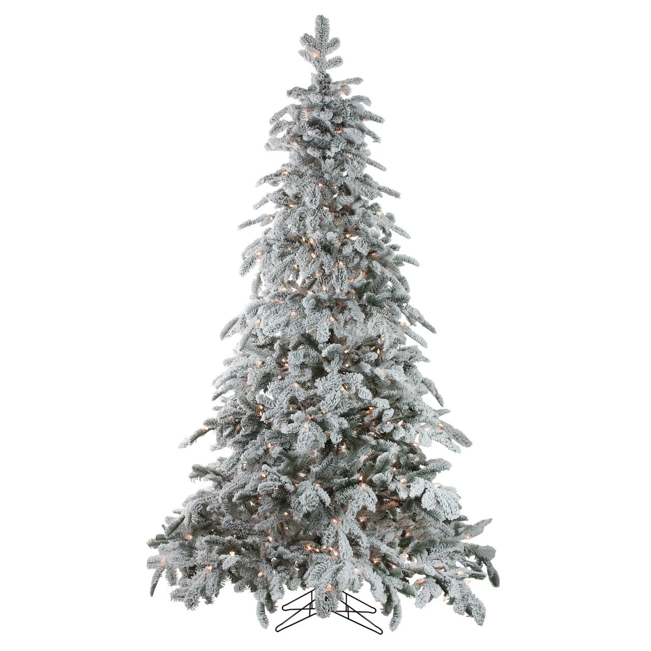 7.5' Pre-Lit Full Flocked Whistler Noble Fir Artificial Christmas Tree - Clear Lights 3 7.5' Pre-Lit Full Flocked Whistler Noble Fir Artificial Christmas Tree - Clear Lights