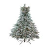 7.5' Pre-Lit Full Flocked Jasper Balsam Fir Artificial Christmas Tree - Clear Lights -Optimal Christmas Shop northlight sp15027 44889.1667530504
