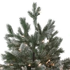 9' Pre-Lit Green Flocked Jasper Balsam Fir Artificial Christmas Tree - Clear Lights -Optimal Christmas Shop northlight sp15029 2 58283.1683050411