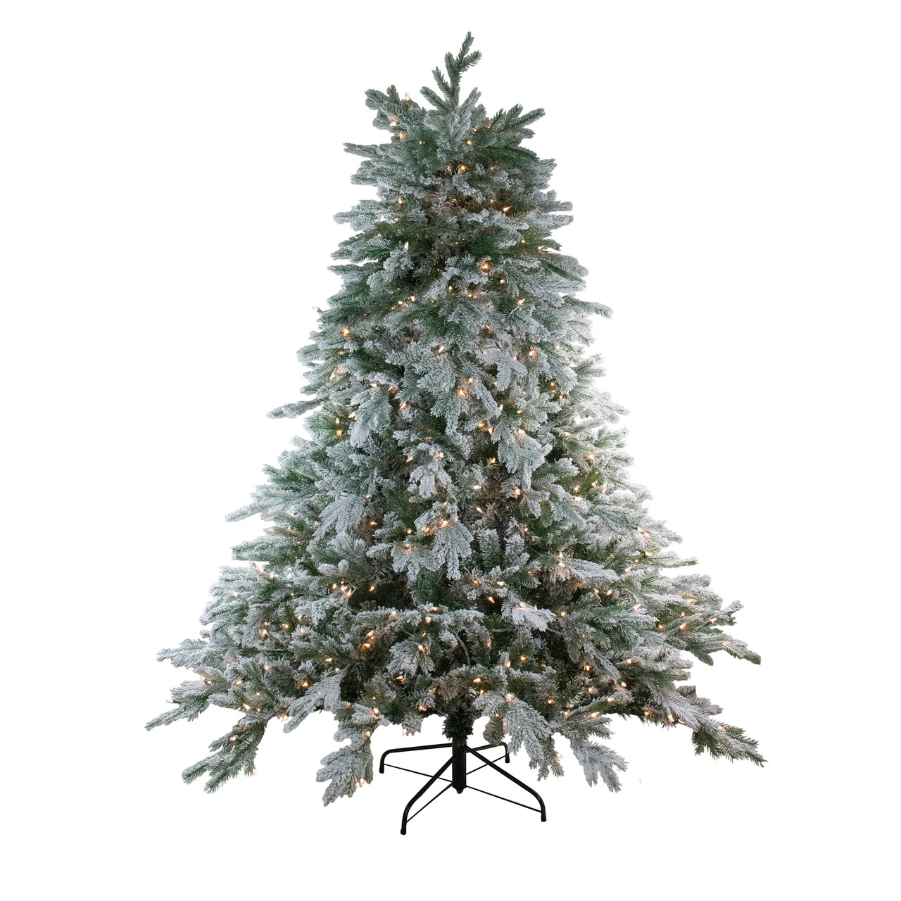 6.5' Pre-Lit Full Frosted Butte Fir Artificial Christmas Tree - Clear Lights 3 6.5' Pre-Lit Full Frosted Butte Fir Artificial Christmas Tree - Clear Lights