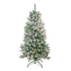 4.5' Pre-Lit Medium Flocked Winema Pine Artificial Christmas Tree - Clear Lights -Optimal Christmas Shop northlight sp15062 85223.1684870665
