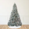 9' Pre-Lit Flocked Winema Pine Artificial Christmas Tree - Clear Lights -Optimal Christmas Shop northlight sp15065 44902.1668525185