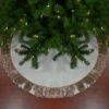 48" Rose Gold And White Reversible Sequin Trim Christmas Tree Skirt -Optimal Christmas Shop northlight t010057 1 sample 04540.1667570485