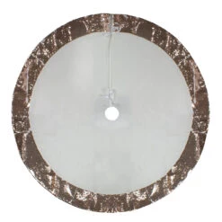 48" Rose Gold And White Reversible Sequin Trim Christmas Tree Skirt 9 48" Rose Gold And White Reversible Sequin Trim Christmas Tree Skirt -Optimal Christmas Shop northlight t010057 3 sample 57214.1667570486