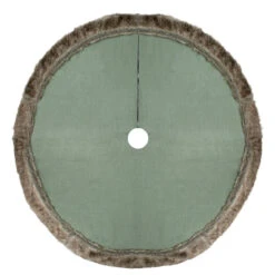 48" Green Burlap Christmas Tree Skirt With Faux Fur Trim 8 48" Green Burlap Christmas Tree Skirt With Faux Fur Trim -Optimal Christmas Shop northlight t1190677 2 sample 20552.1667576852