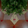 48" Red And Brown Burlap And Plaid Reindeer Christmas Tree Skirt With Tassels -Optimal Christmas Shop northlight t1190696 red 2 sample 1 16588.1667576853