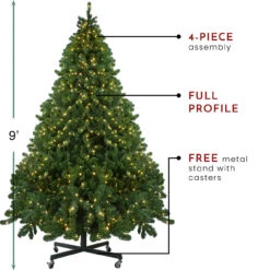 9' Pre-Lit Full Olympia Pine Artificial Christmas Tree - Warm White Lights -Optimal Christmas Shop northlight th28354 thumbnail 1 28499.1667572691