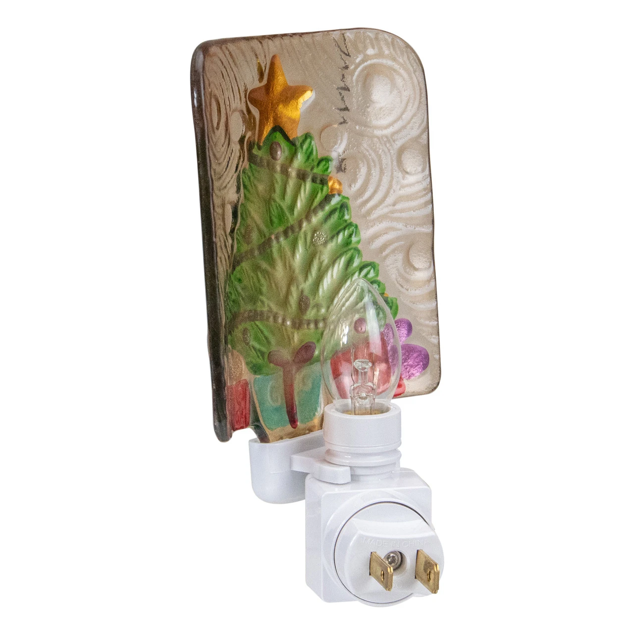 4" Green And Gold Christmas Tree Night Light 6 4" Green And Gold Christmas Tree Night Light - Image 4