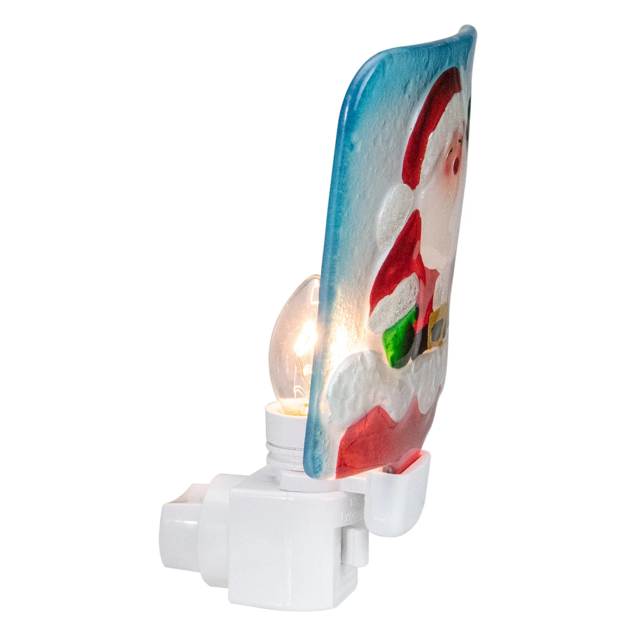 6" Red And White Santa Claus Christmas Night Light 5 6" Red And White Santa Claus Christmas Night Light - Image 3