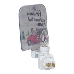 4" Red And Green Christmas Night Light With A Reindeer And Car -Optimal Christmas Shop northlight tn91440 3 07141.1667519173