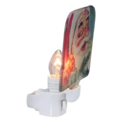 4" Red And Blue Santa Glass Christmas Night Light -Optimal Christmas Shop northlight tn91446 2 54019.1667509729