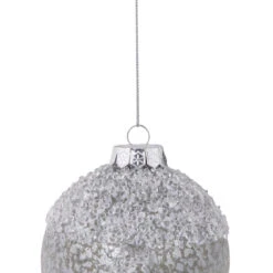 4" Silver And White Beaded Glass Christmas Ornament 7 4" Silver And White Beaded Glass Christmas Ornament -Optimal Christmas Shop northlight tr92599 3 59573.1683224182