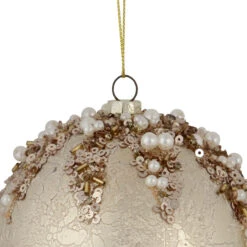 4" Gold Mercury With Beads Shatterproof Christmas Ball Ornament 7 4" Gold Mercury With Beads Shatterproof Christmas Ball Ornament -Optimal Christmas Shop northlight tr92606 2 27659.1667655652