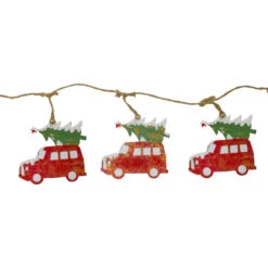 55" Red Vintage Truck With Tree Christmas Garland On Jute Rope -Optimal Christmas Shop northlight un88081 2 sample 55547.1669908093