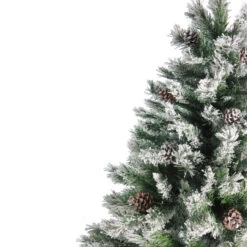 7' Flocked Angel Pine Artificial Christmas Tree - Unlit -Optimal Christmas Shop northlight v03979 2 24347.1677517509