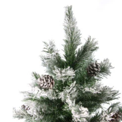 6' Medium Flocked Angel Pine Artificial Christmas Tree - Unlit -Optimal Christmas Shop northlight v03979 secondary 52711.1676305746