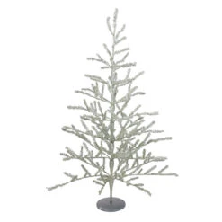 3' FullChampagne Tinsel Artificial Christmas Twig Tree - Unlit