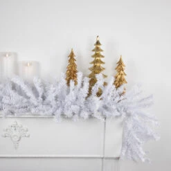 9' X 14" White Canadian Pine Artificial Christmas Garland, Unlit -Optimal Christmas Shop northlight v04263 2 styled 85206.1676305402
