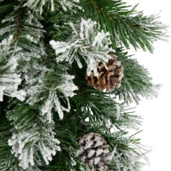 22" Snowy Flocked Angel Pine With Pine Cones Christmas Teardrop Swag - Unlit 7 22" Snowy Flocked Angel Pine With Pine Cones Christmas Teardrop Swag - Unlit -Optimal Christmas Shop northlight v15089 1 29673.1667489685