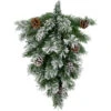 22" Snowy Flocked Angel Pine With Pine Cones Christmas Teardrop Swag - Unlit 2 22" Snowy Flocked Angel Pine With Pine Cones Christmas Teardrop Swag - Unlit -Optimal Christmas Shop northlight v15089 06218.1667489685